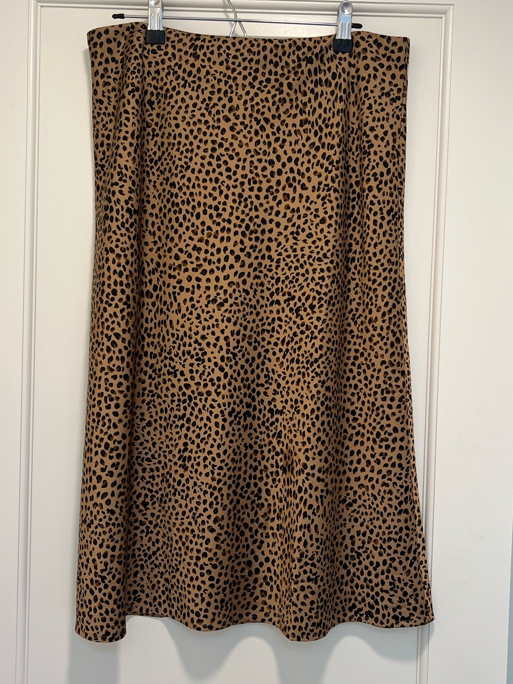 J. Crew Leopard Print Midi Skirt in Tan and Black